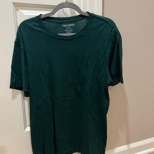 Todd Snyder Men's Dark Green slub pocket tee